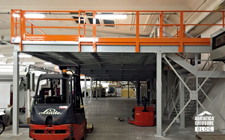 Soppalco industriale in ferro magazzino in ferro Adriatica Chiusure