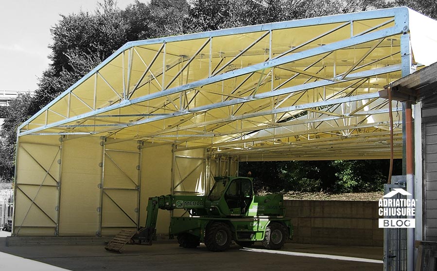 capannoni telonati in pvc industriali e agricoli