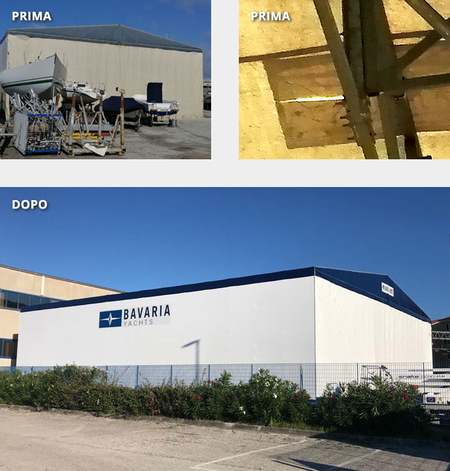 Cambio teli PVC Adriatica Chiusure