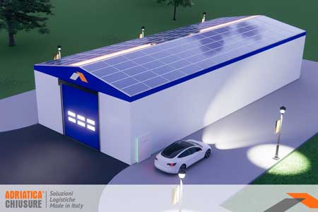 Capannone tetto fotovoltaico Adriatica Chiusure