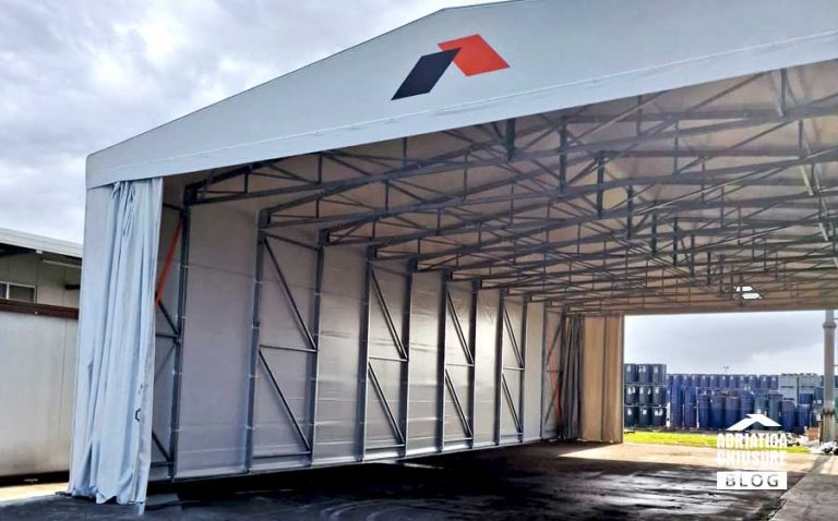 Copertura mobile due valli ostellato Adriatica Chiusure