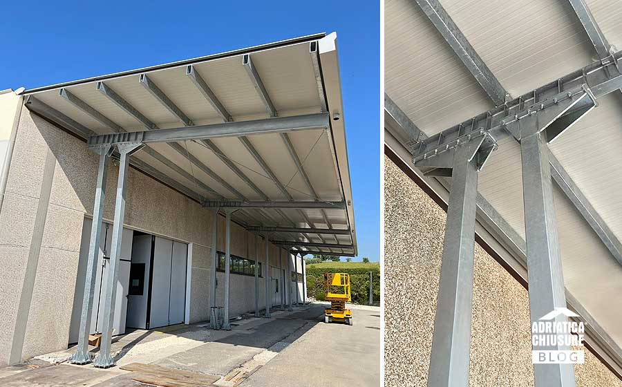 Tettoie a sbalzo autoportanti Adriatica Chiusure