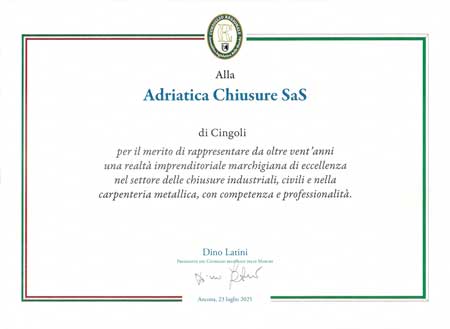 Diploma eccellenze delle marche